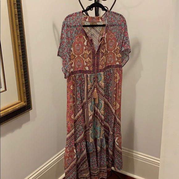 petite boho maxi dress
